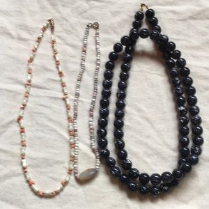 Lot of 3 vintage beaded necklaces